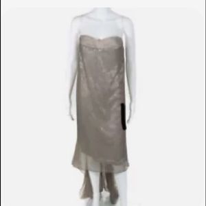 CESAR GALINDO COUTURE SEQUIN + NUDE SILK DRESS